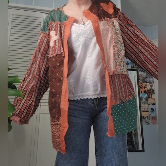 Oversized patchwork Jacket (reversable) - Picture 9 of 10